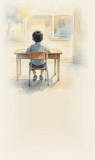 A quiet pupil at a desk — the child every school has and can miss