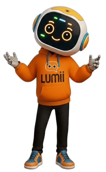 Lumii SNR character — the more grown-up companion designed for secondary pupils